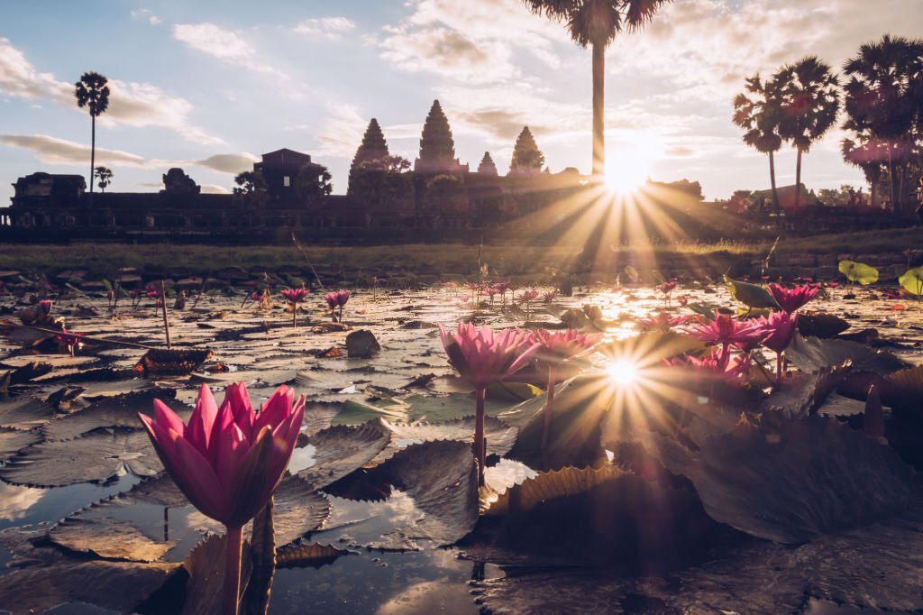 Angkor Wat bei sonnenaufgang