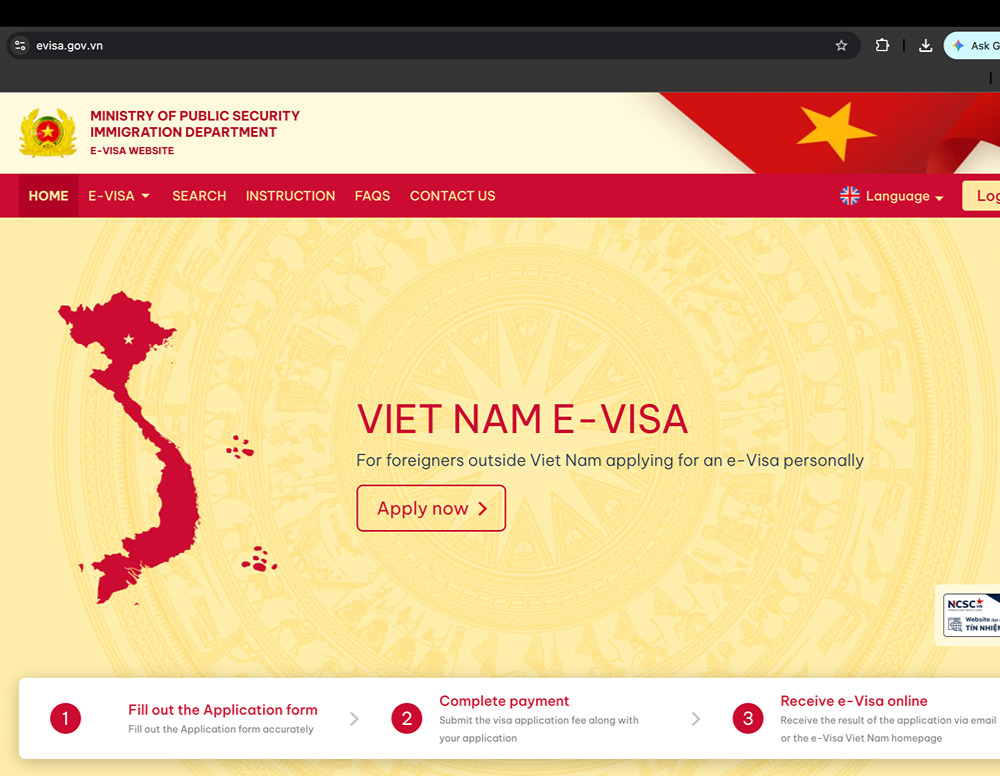 das Vietnam E-Visum online beantragen 