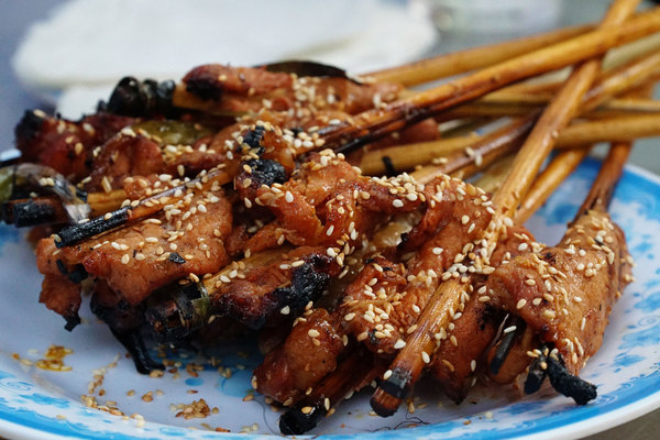 Hoi An Gerichte, Gegrilltes Fleisch auf Spieß